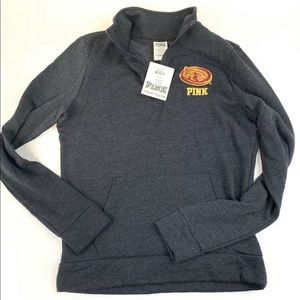 NEW PINK Victorias Secret Pullover Half Zip XS